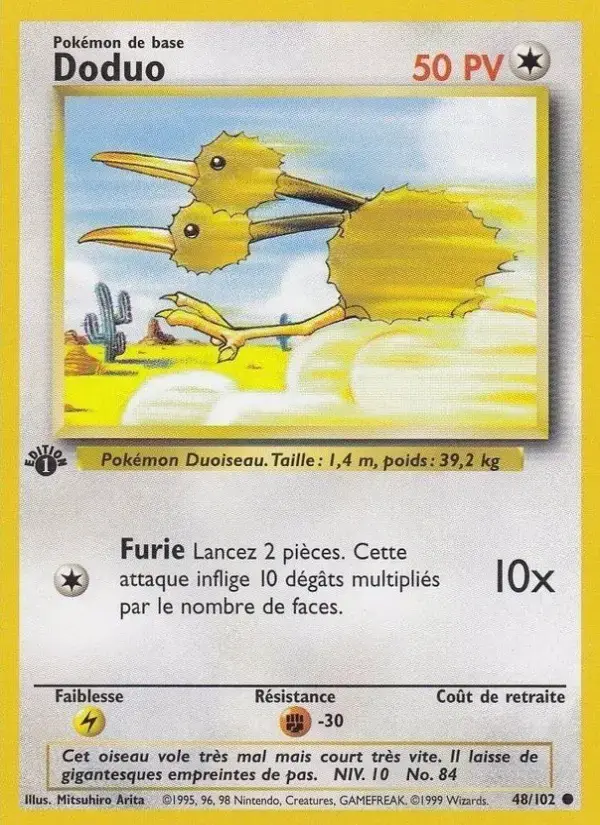 Carte Pokémon Doduo #48 — Set de Base