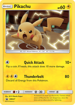 Carte Pokémon Pikachu #SM227 — Promos Soleil et Lune