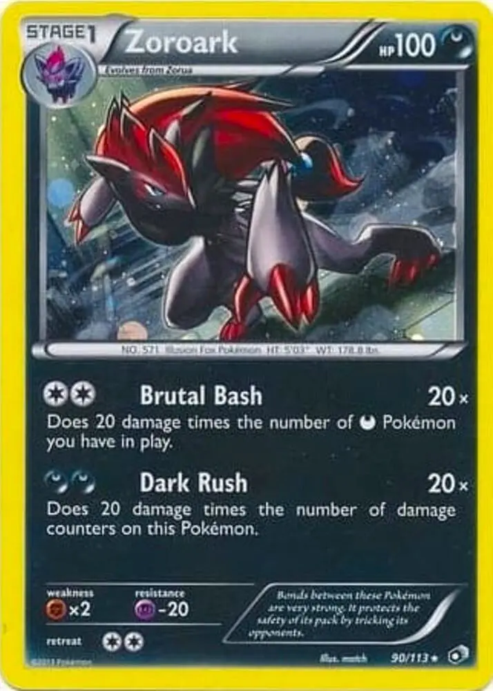 Carte Pokémon Zoroark #090 Cosmos — Trésors Légendaires