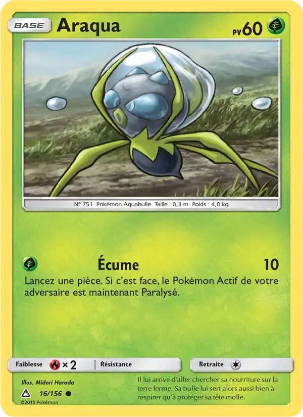 Carte Pokémon Araqua #16 — Ultra-Prisme