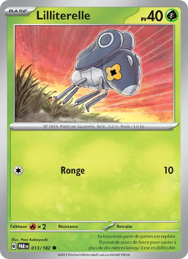 Carte Pokémon Lilliterelle #013 — Faille Paradoxe