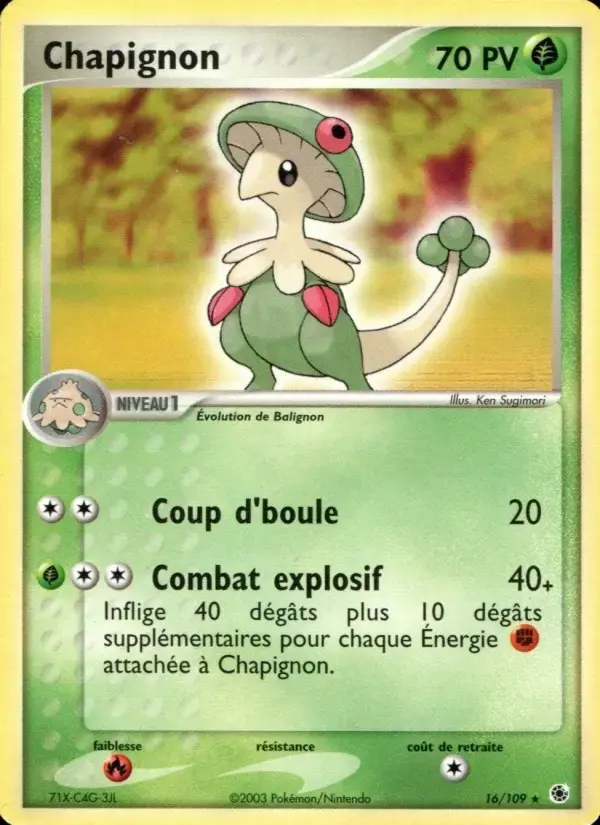 Carte Pokémon Chapignon #16 — Rubis & Saphir