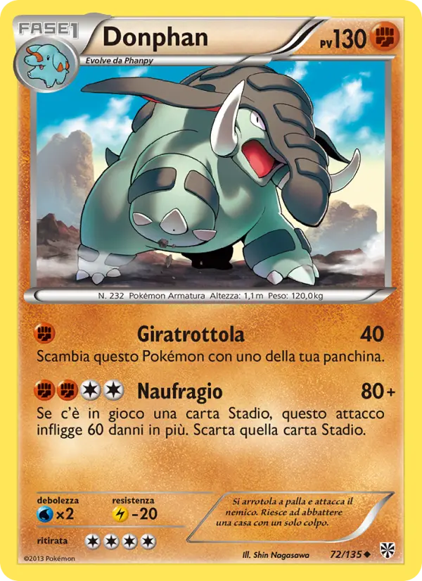Carte Pokémon Donphan #72 — Tempête Plasma