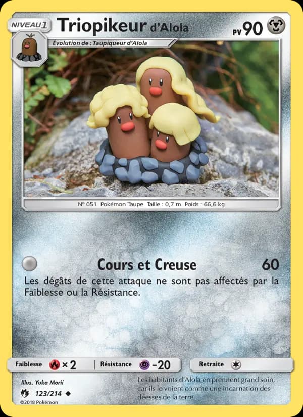 Carte Pokémon Triopikeur d’Alola #123 — Tonnerre Perdu