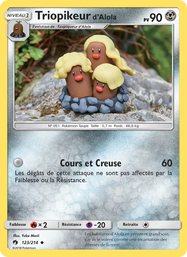 Carte Pokémon Triopikeur d’Alola #123 — Tonnerre Perdu