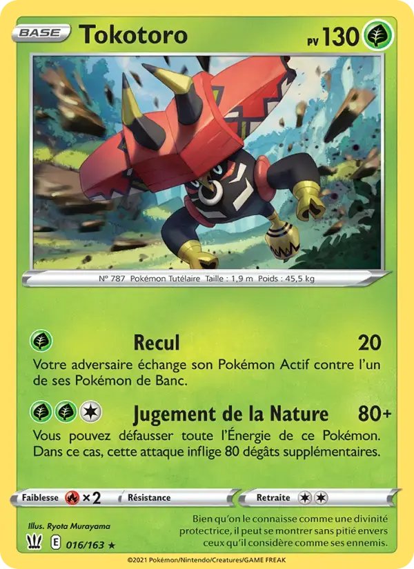 Carte Pokémon Tokotoro #16 — Styles de Combat
