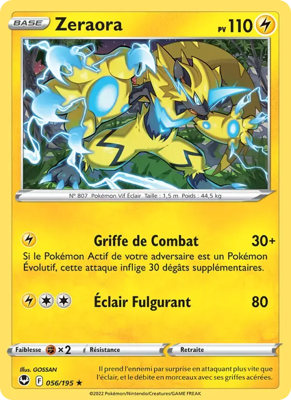 Carte Pokémon Zeraora #056 — Tempête Argentée