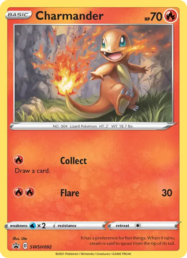 Carte Pokémon Charmander #SWSH092 — Promos Épée et Bouclier