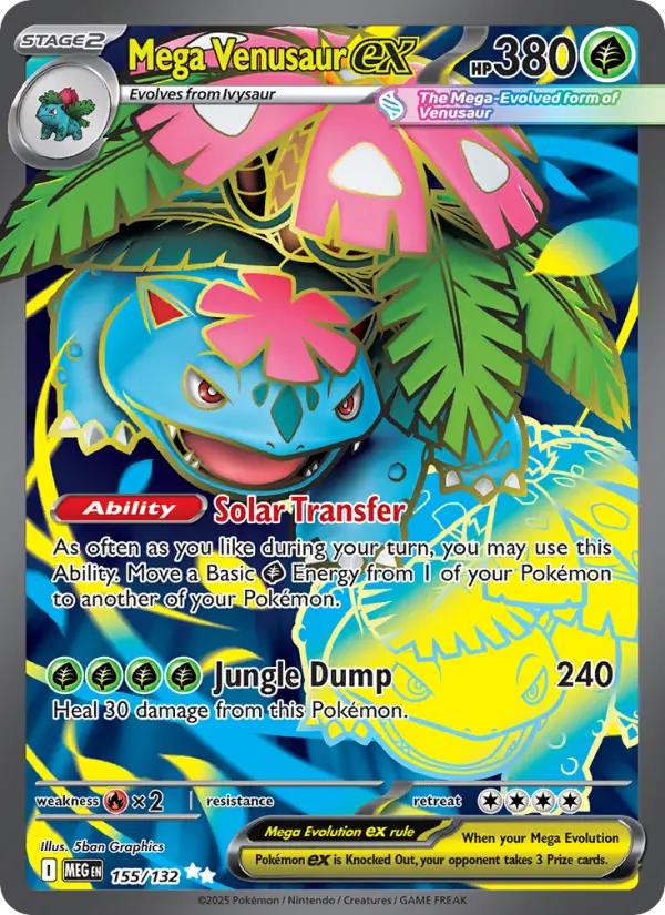 Carte Pokémon Méga-Florizarre-ex #155 — Méga-Évolution