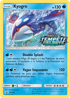 Carte Pokémon Kyogre #SM129 — Promos Soleil et Lune