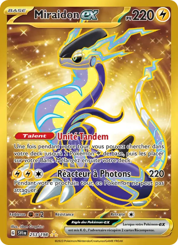 Carte Pokémon Miraidon-ex #253 — Écarlate et Violet