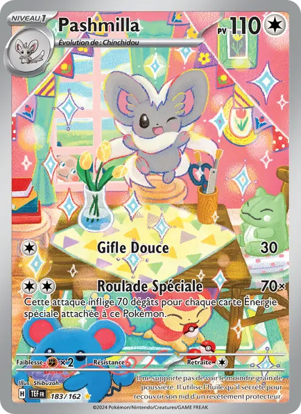 Carte Pokémon Pashmilla #183 — Forces Temporelles