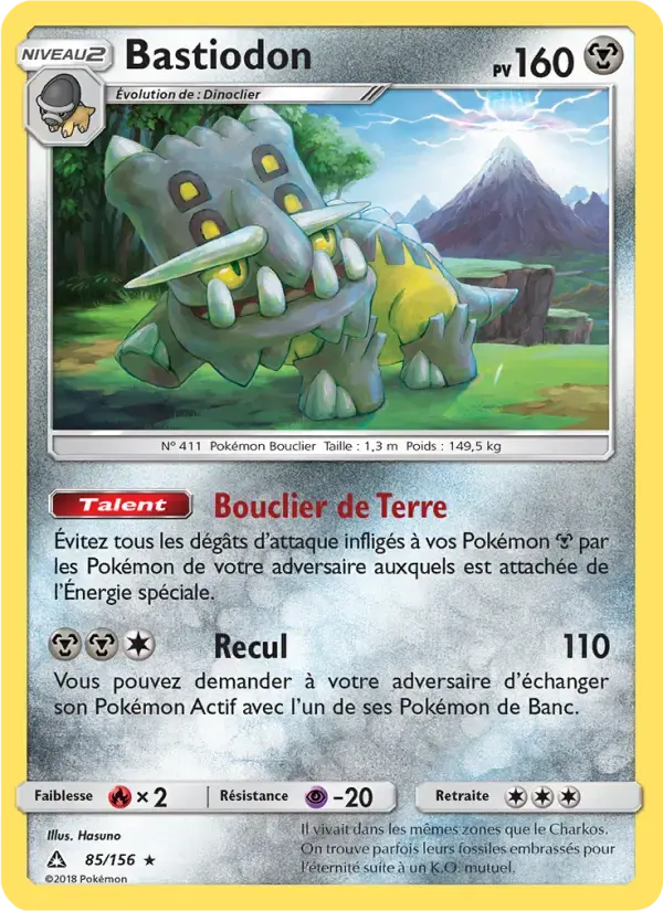 Carte Pokémon Bastiodon #85 — Ultra-Prisme