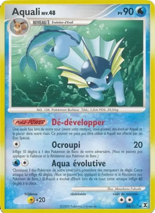 Carte Pokémon Aquali Niv. 48 #34 — Rivaux Émergeants