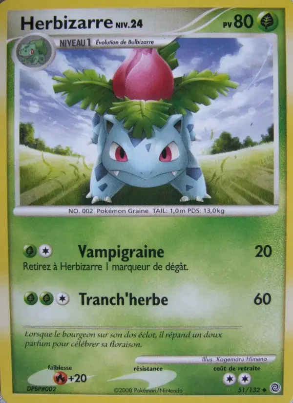 Carte Pokémon Herbizarre #51 — Merveilles Secrètes