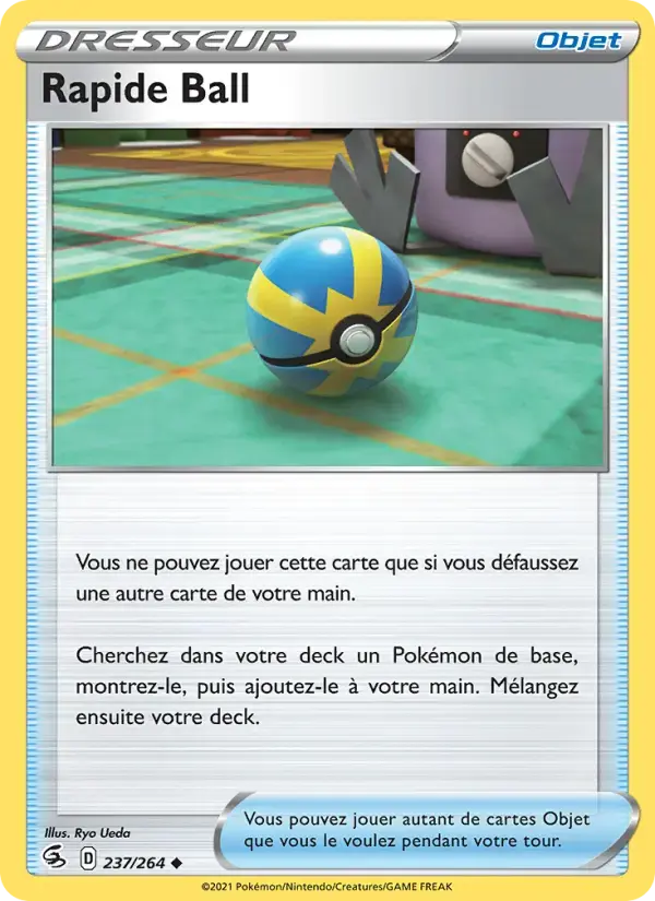 Carte Pokémon Rapide Ball #237 — Poing de Fusion