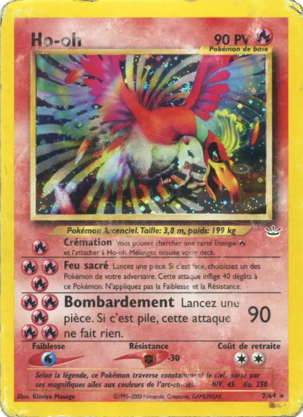 Carte Pokémon Ho-oh #7 — Neo Revelation