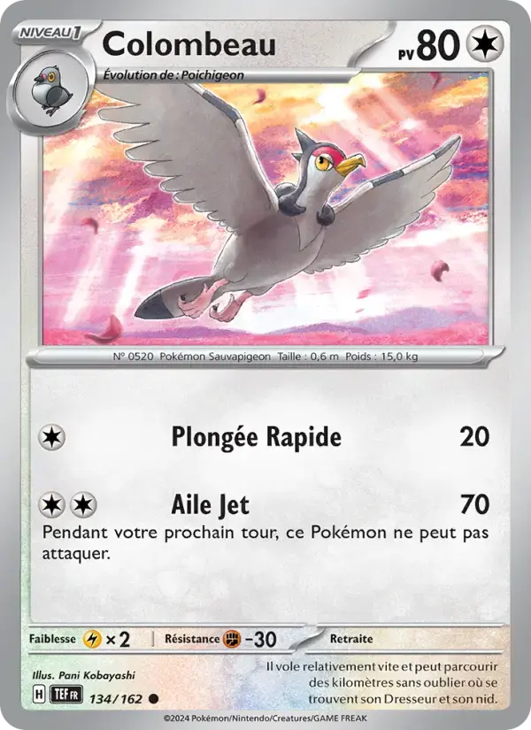 Carte Pokémon Colombeau #134 — Forces Temporelles