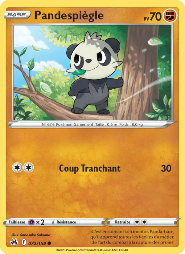 Carte Pokémon Pandespiègle #072 — Zénith Suprême