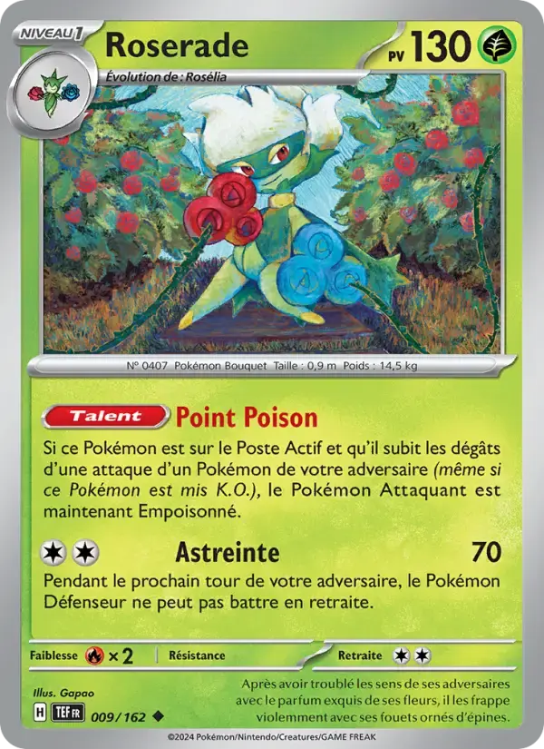 Carte Pokémon Roserade #009 — Forces Temporelles