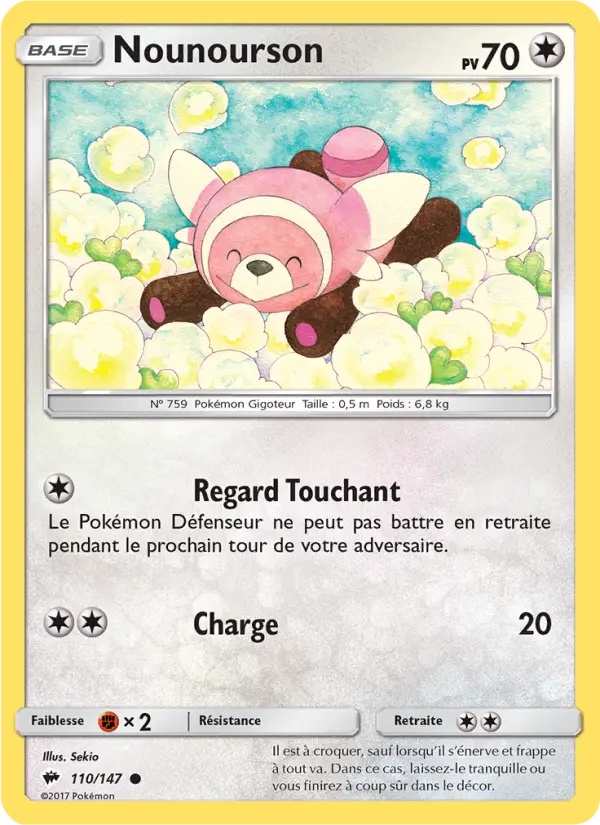 Carte Pokémon Nounourson #110 — Ombres Ardentes