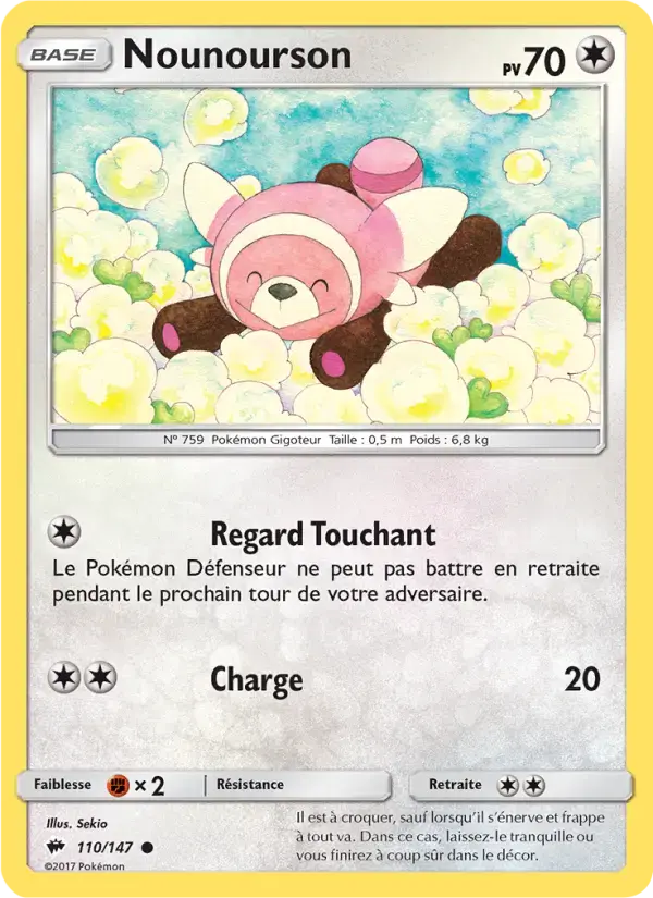 Carte Pokémon Nounourson #110 — Ombres Ardentes