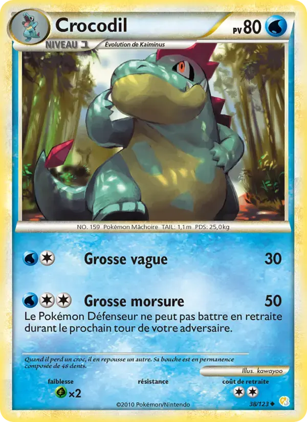 Carte Pokémon Crocodil #38 — HeartGold SoulSilver