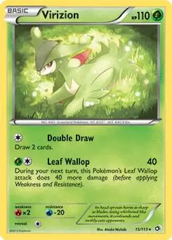 Carte Pokémon Virizion #015 Non Holo — Trésors Légendaires
