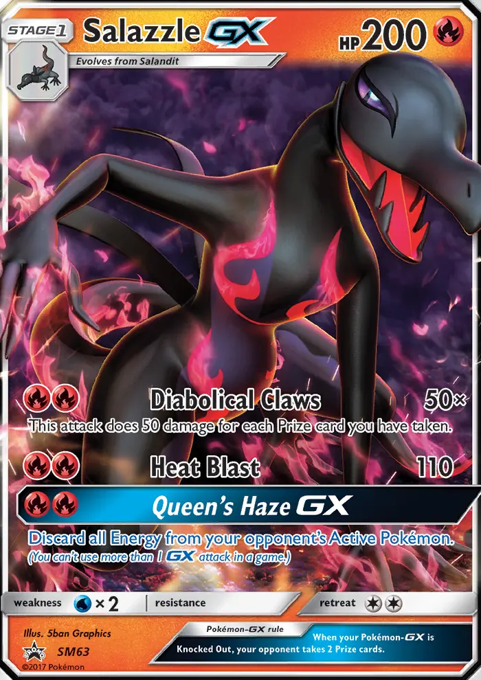 Carte Pokémon Malamandre GX #SM63 — Promos Soleil et Lune