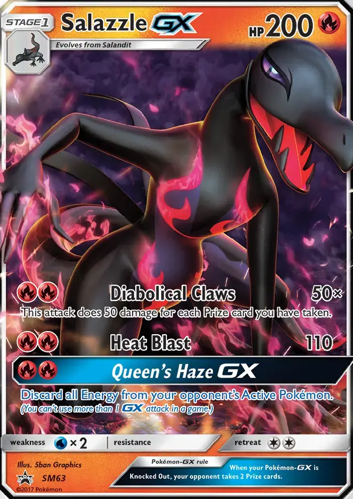 Carte Pokémon Salazzle GX #SM63 — Promos Soleil et Lune
