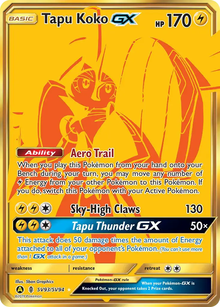 Tapu Koko-GX #SV93 — Hidden Fates