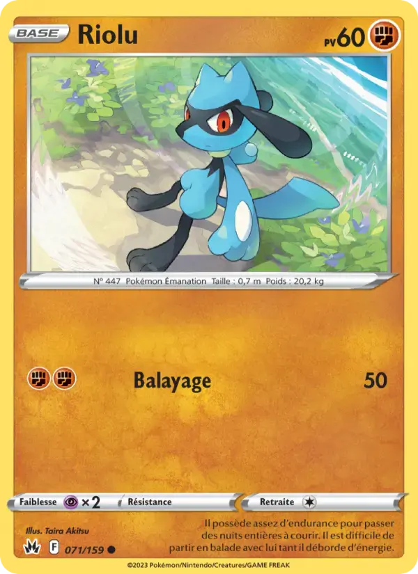 Carte Pokémon Riolu #071 — Zénith Suprême