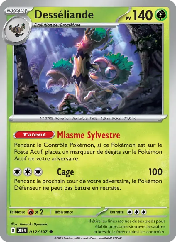 Carte Pokémon Desséliande #012 — Flammes Obsidiennes