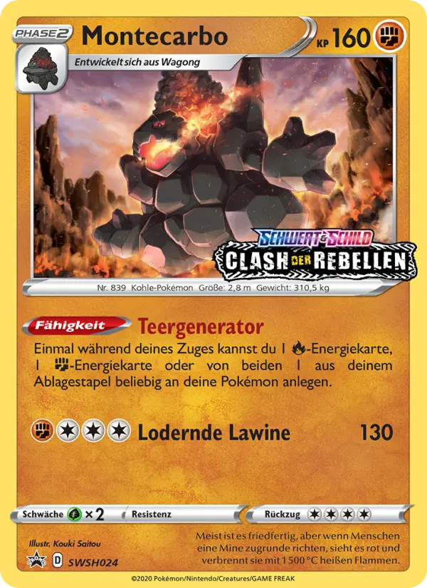 Carte Pokémon Monthracite #SWSH024 — Promos Épée et Bouclier