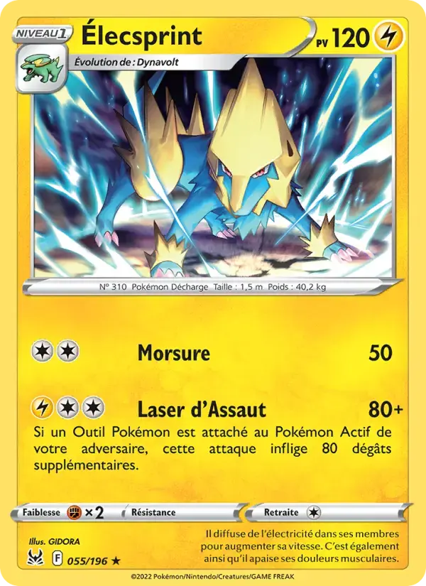 Carte Pokémon Élecsprint #055 — Origine Perdue