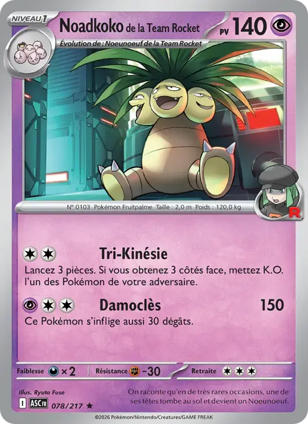 Carte Pokémon Noadkoko de la Team Rocket #078 — Héros Transcendants