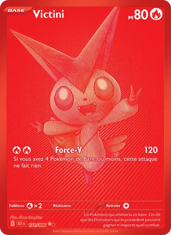 Carte Pokémon Victini #171 — Foudre Noire