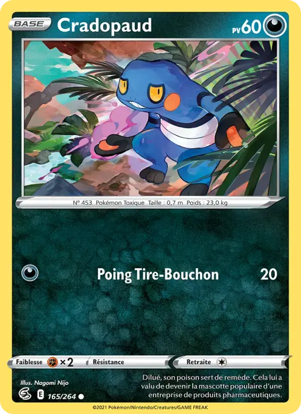 Carte Pokémon Cradopaud #165 — Poing de Fusion