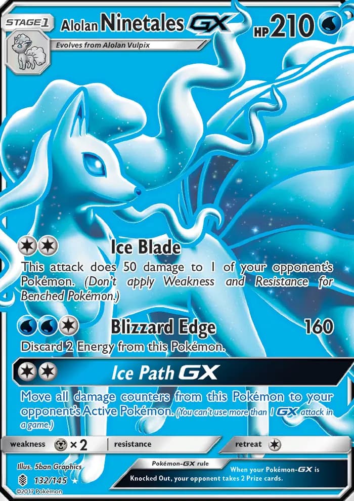 Alolan Ninetales GX #132 — Guardians Rising