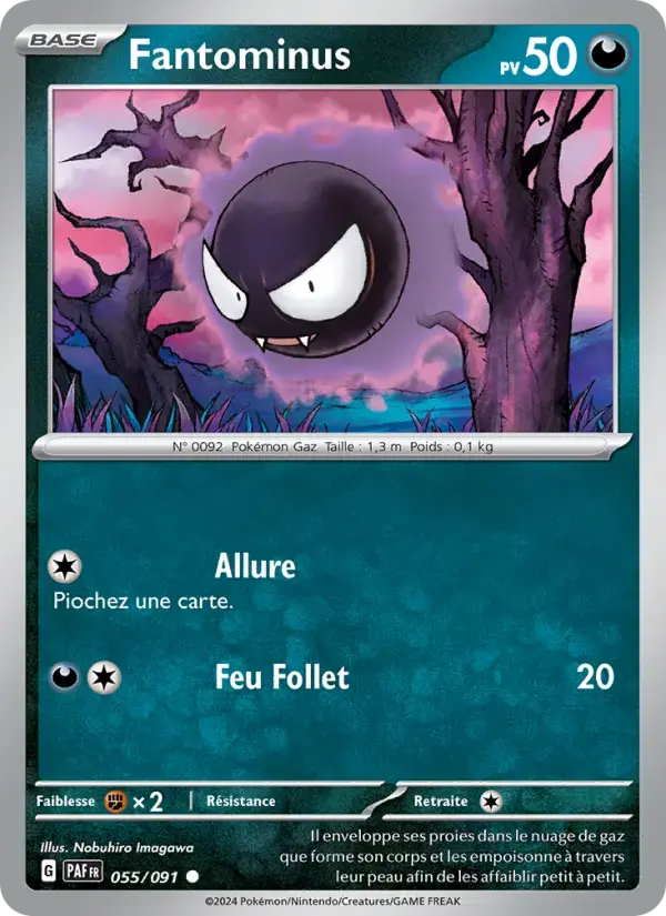 Carte Pokémon Fantominus #055 — Destinées de Paldea