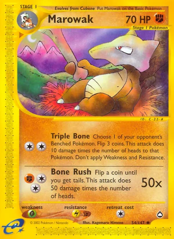 Marowak #54 — Aquapolis