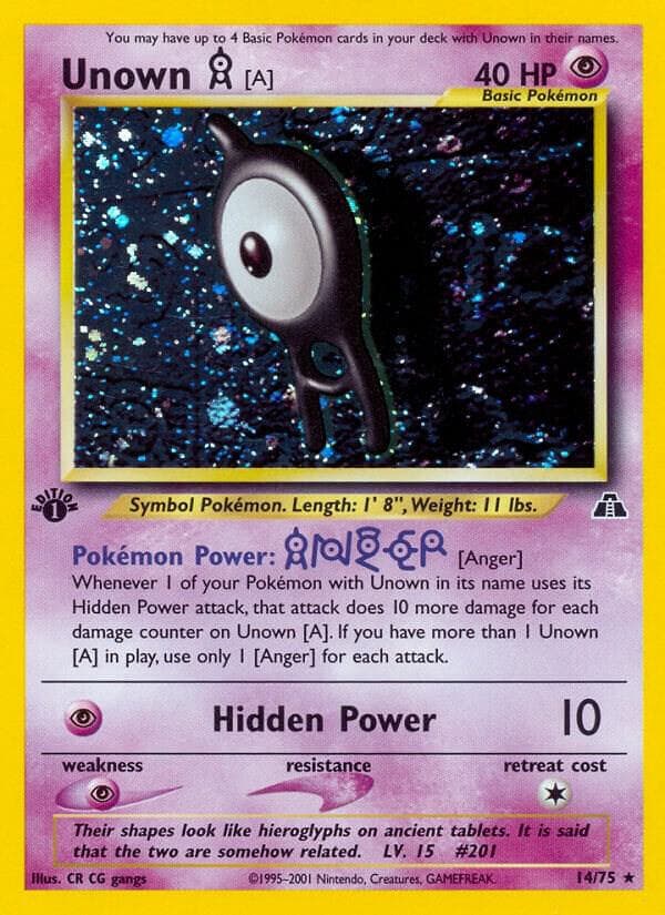 Unown [A] #14 — Neo Discovery
