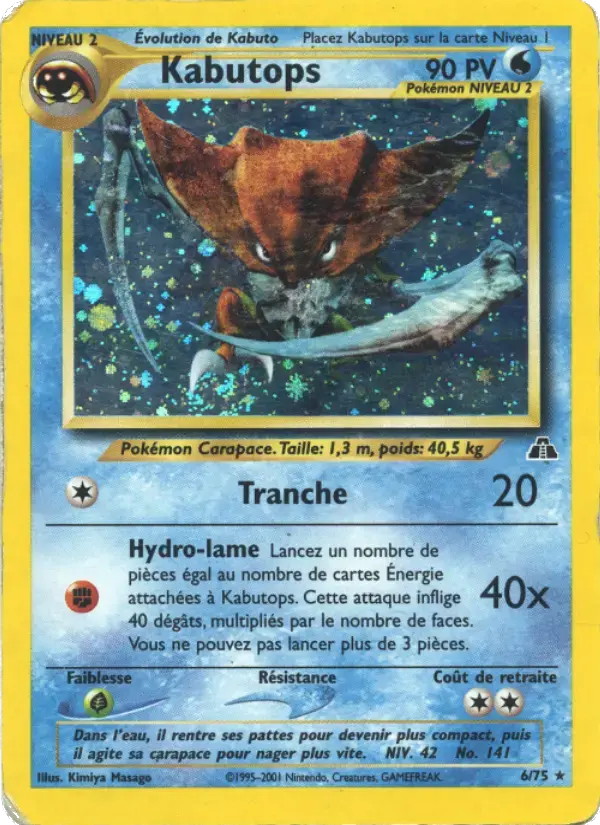 Carte Pokémon Kabutops #6 — Neo Discovery