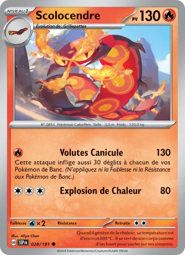Carte Pokémon Scolocendre #028 — Étincelles Déferlantes