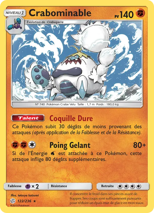 Carte Pokémon Crabominable #122 — Éclipse Cosmique