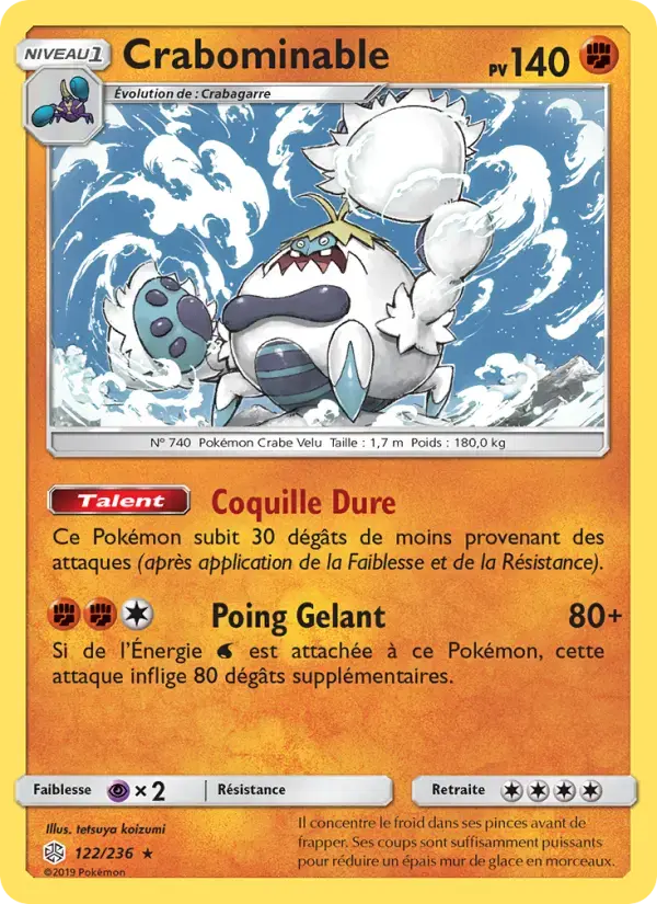 Carte Pokémon Crabominable #122 — Éclipse Cosmique