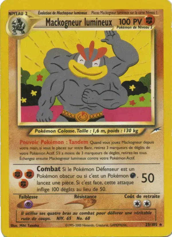Carte Pokémon Mackogneur lumineux #25 — Neo Destiny