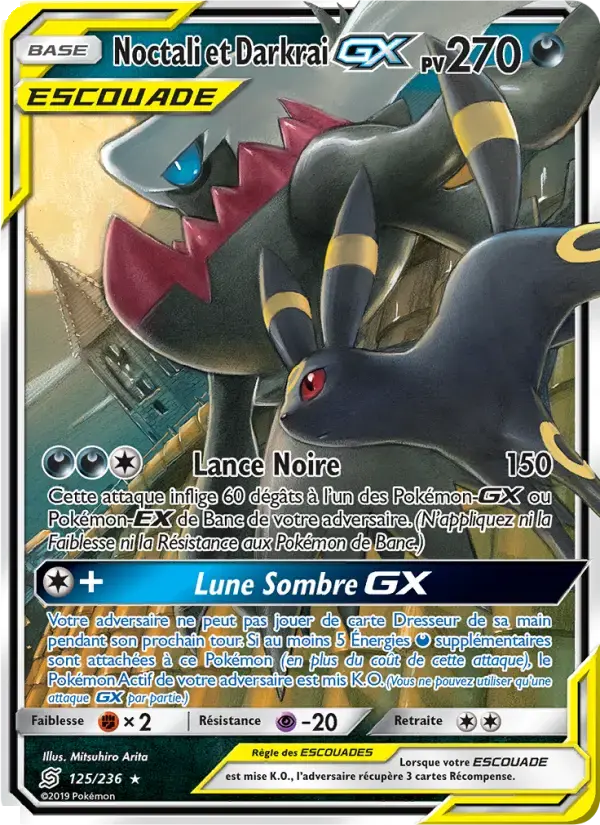 Carte Pokémon Noctali et Darkrai GX #125 — Harmonie des Esprits