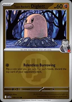 Team Rocket's Diglett #100 Non Holo — Ascended Heroes