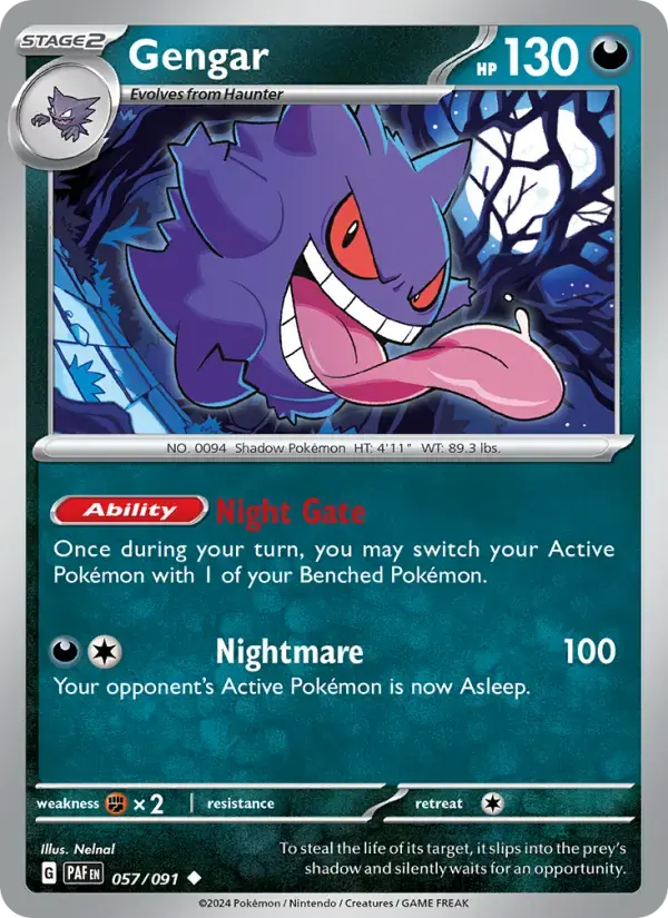 Gengar #057 — Paldean Fates